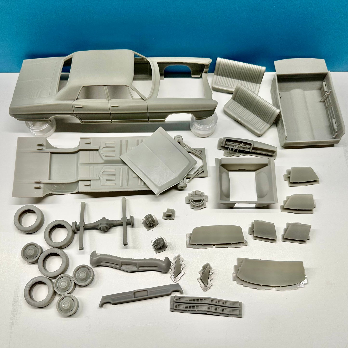 1967 Ford Galaxie 4 Door Sedan 3D Printed Resin Model Kit