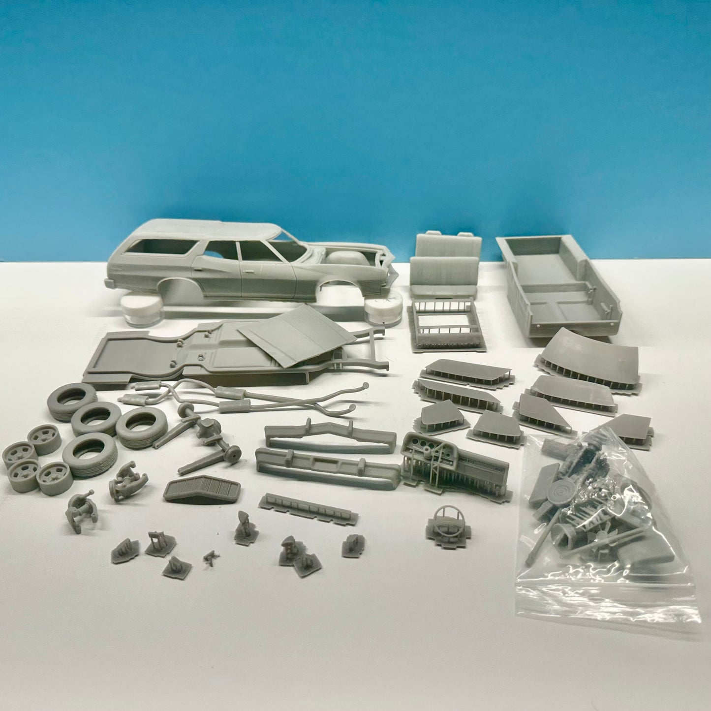 1974 Ford Gran Torino Station Wagon 3D Printed Resin Model Kit