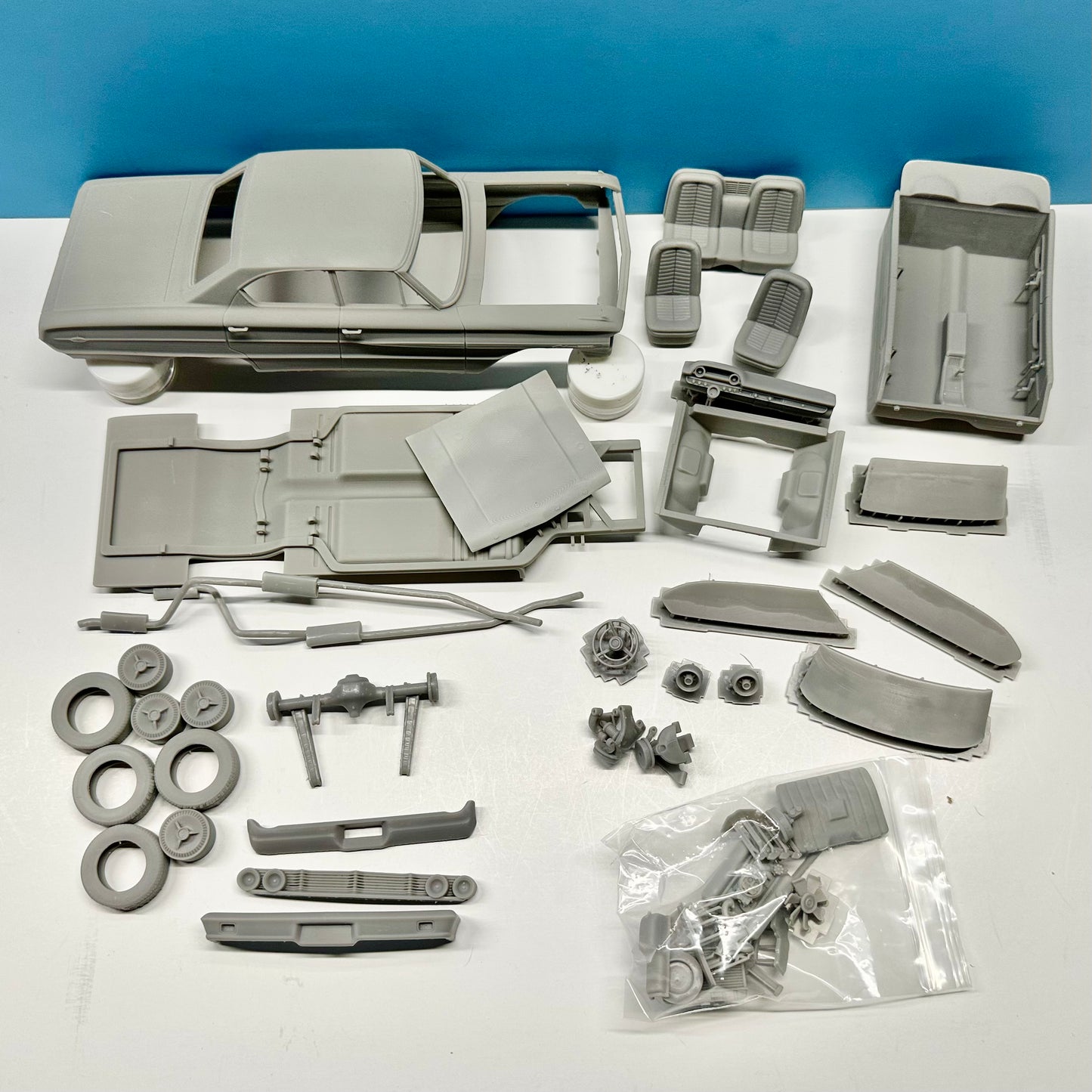 1964 Ford Galaxie 500 4 Door 3D Printed Resin Model Kit