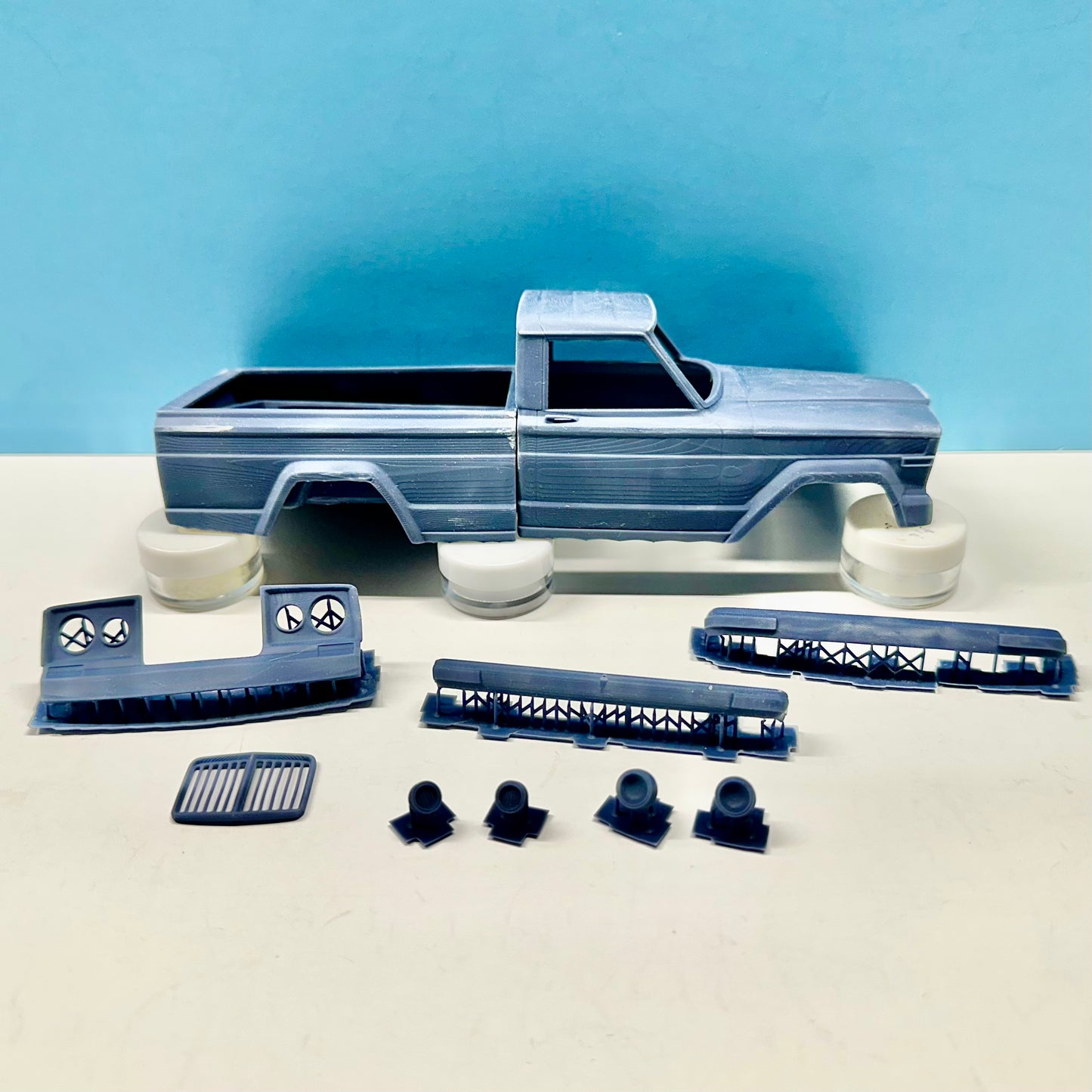 1963 Jeep J10 Pickup Truck Shortbed 3D Printed Resin Model Kit KED
