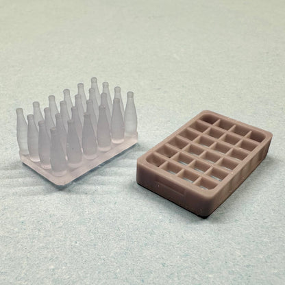 Soda Pop Bottles w/ Crate for Diorama 1/24 1/25
