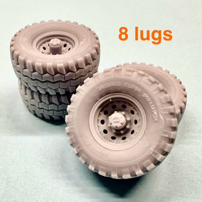 8 Lug Series 97 94 90 Wheels on Interco Super Swampers 1/25