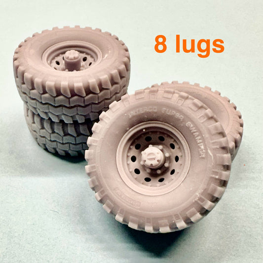 8 Lug Series 97 94 90 Wheels on Interco Super Swampers 1/25