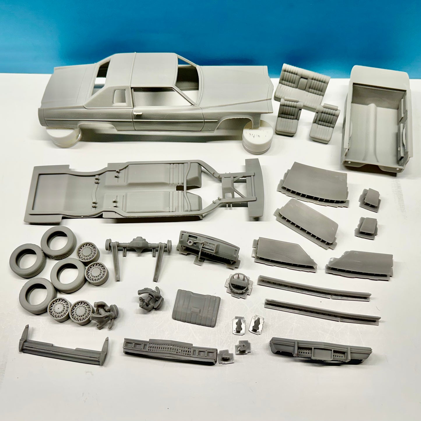 1977 Cadillac Coupe Deville 3D Printed Resin Model Kit