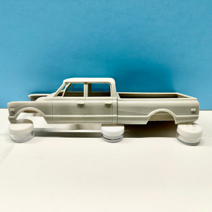 1970 Chevy K20 Crew Cab Pickup Truck (Long) 3D Printed Resin Model Kit