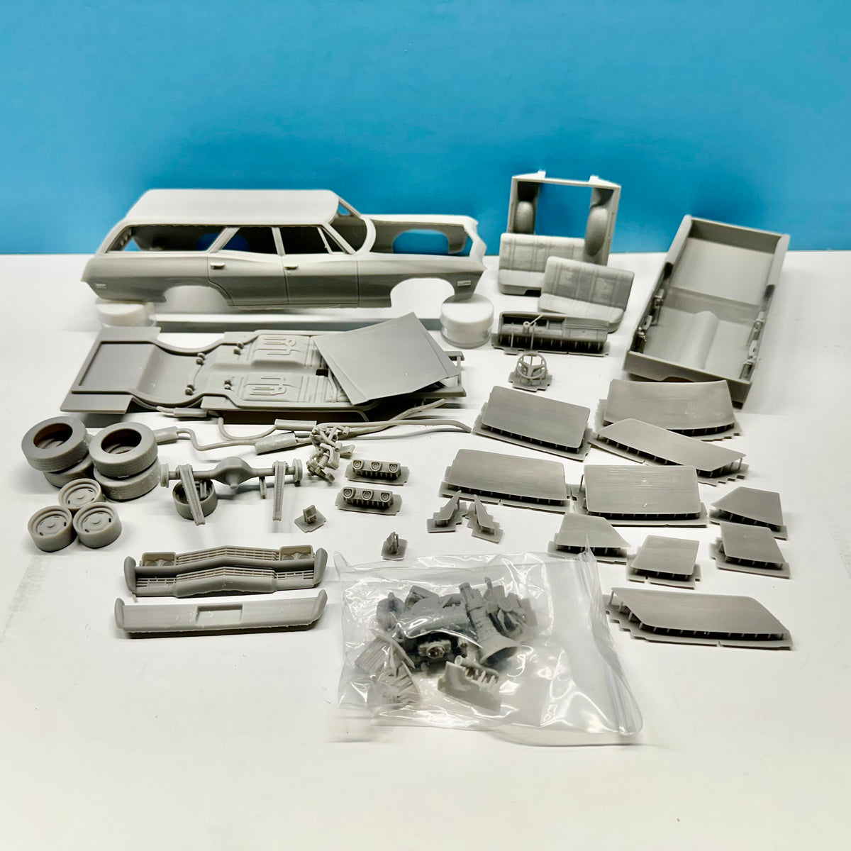 1968 Chevy Impala Station Wagon 3D Printed Resin Model Kit KED