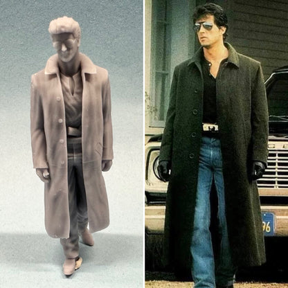 Cobra Lt Marion Cobretti Stallone Figure for Diorama 1/24 1/25