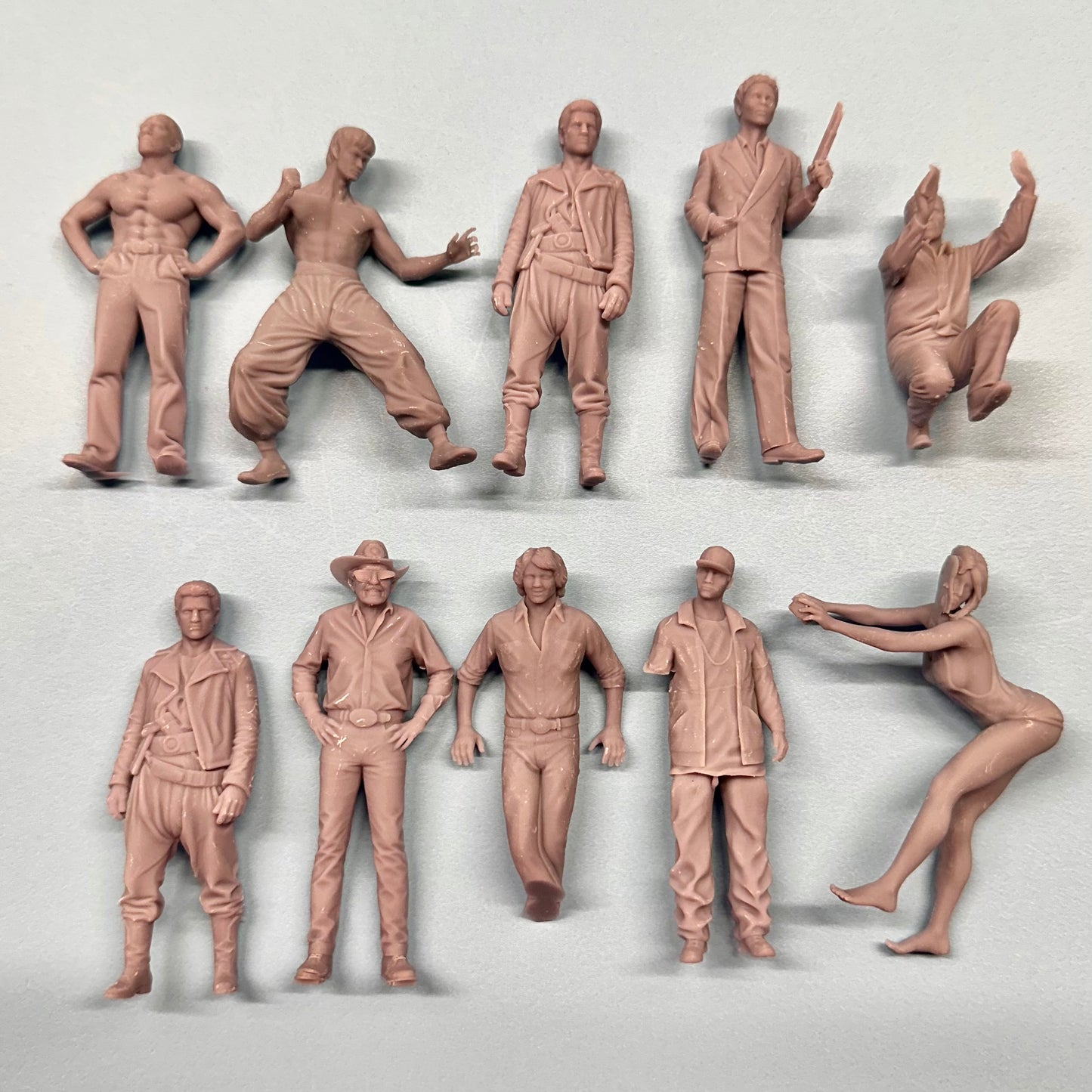 2 - Grab Bag of 10 Random Defective Figures 1/24 1/25