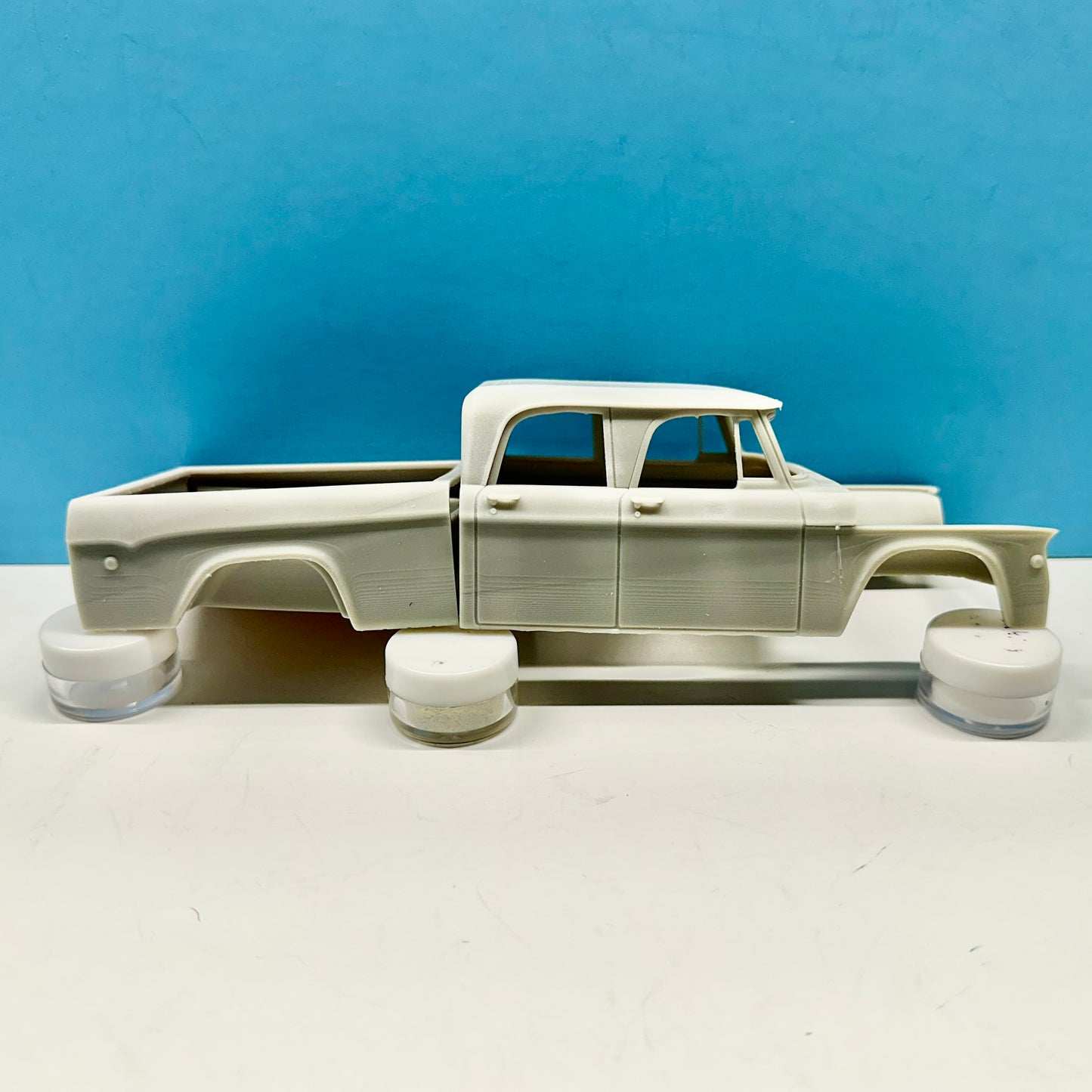1970 Dodge W200 Pickup Truck Crew Cab 4x4 3D Printed Resin Model Kit KED