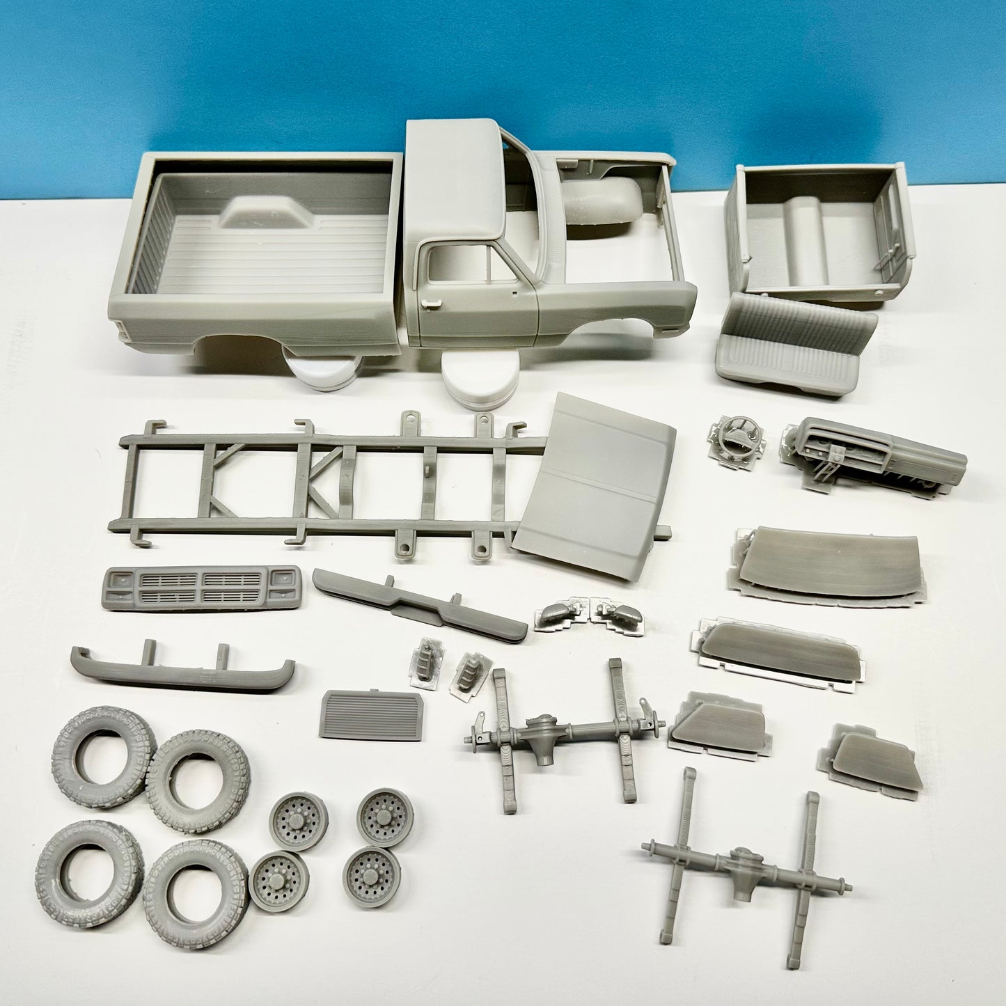 1991 Dodge Ram 150 Longbed Pickup Truck 3D Printed Resin Model Kit