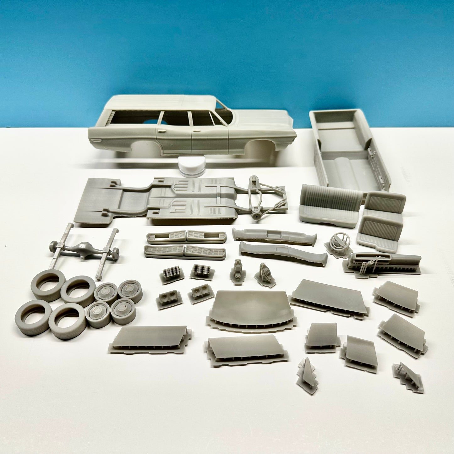 1968 Ford Country Squire Wagon 3D Printed Resin Model Kit