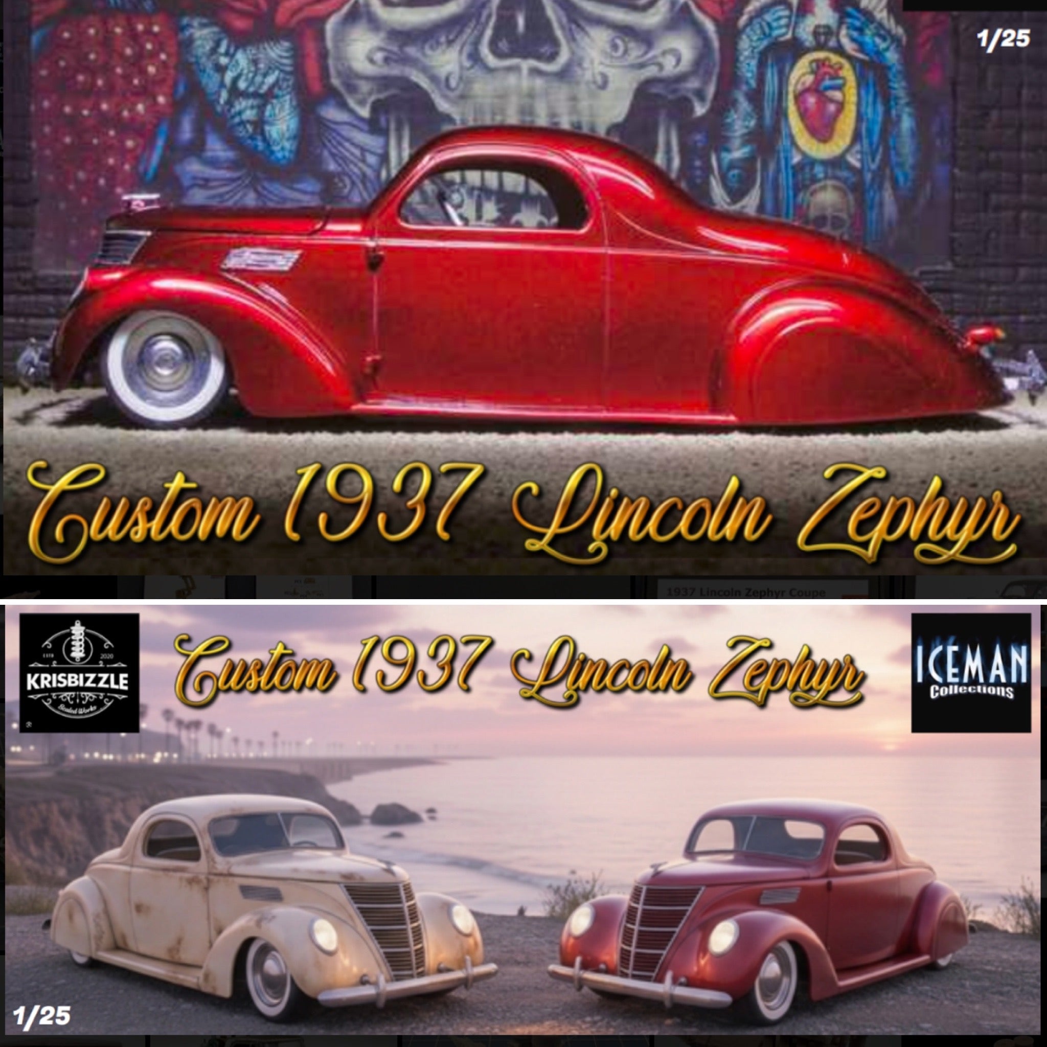 1937 Custom Lincoln Zephyr 1/25 – IcemanCollections