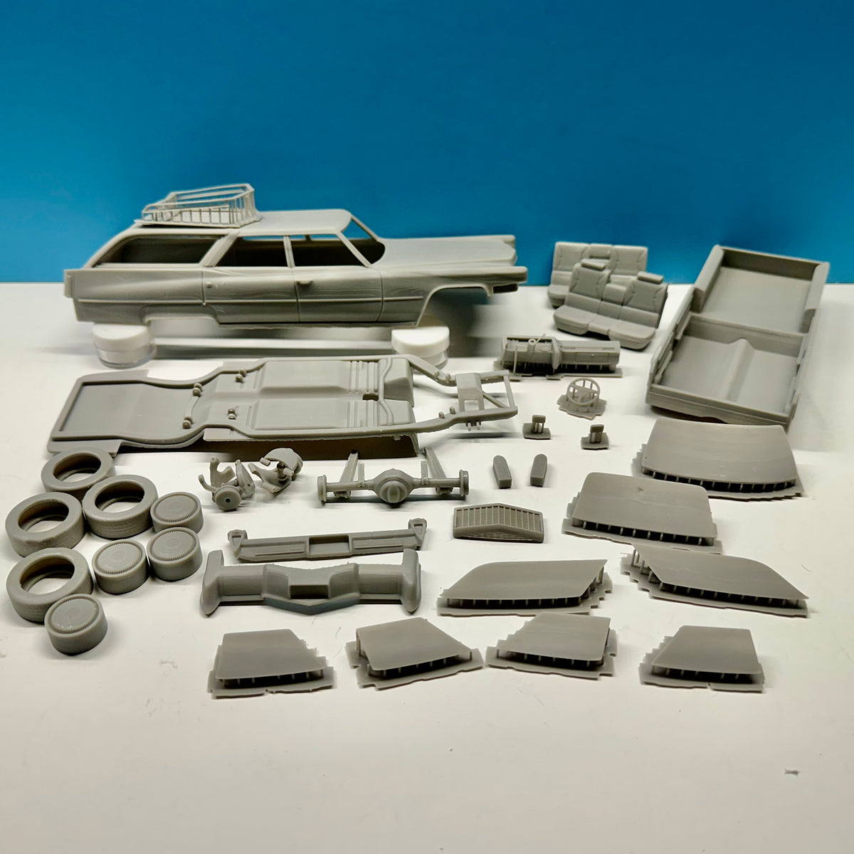 1970 Cadillac Fleetwood Station Wagon 3D Printed Resin Model Kit KED