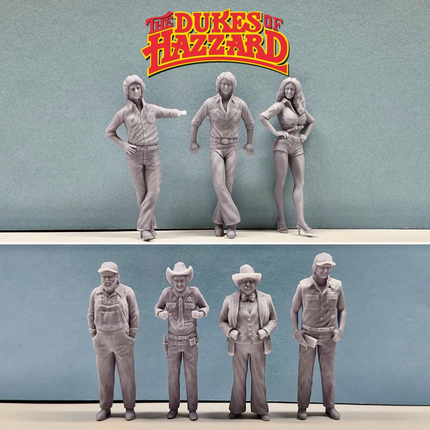 Dukes of Hazzard Figures for Diorama 1/24 1/25
