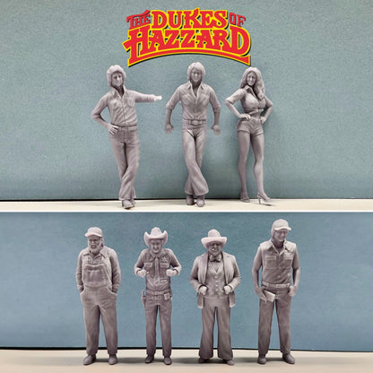 Dukes of Hazzard Figures for Diorama 1/24 1/25