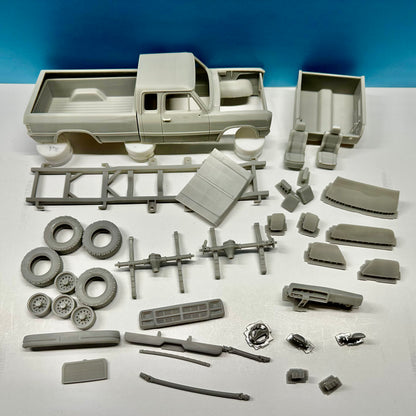 1991 Dodge Club Cab 250 Pickup Truck 3D Printed Resin Model Kit