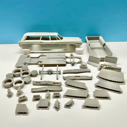 WOODGRAIN 1967 Ford Country Squire Station Wagon 3D Printed Resin Model Kit