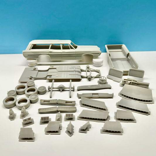 WOODGRAIN 1967 Ford Country Squire Station Wagon 3D Printed Resin Model Kit