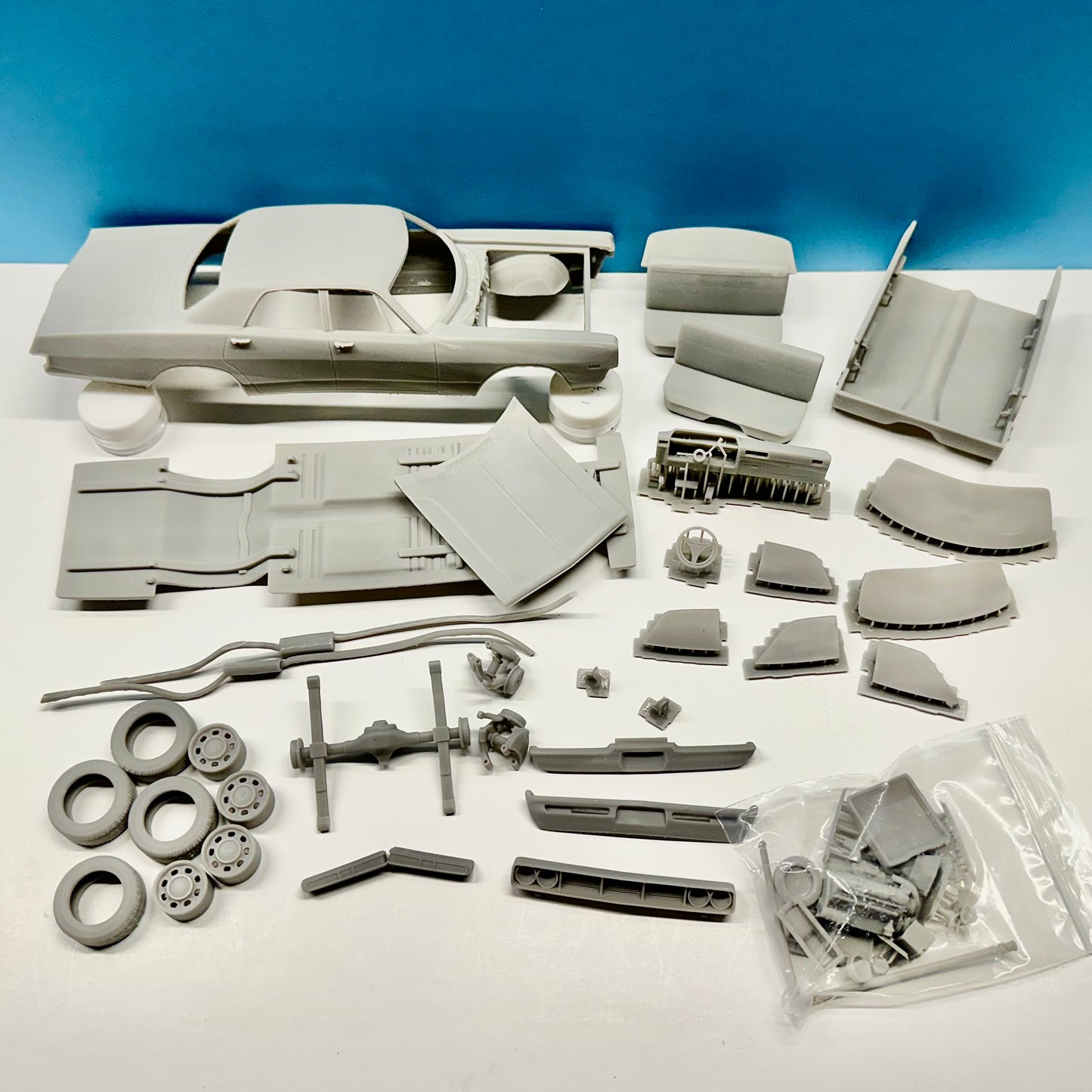 1969 Dodge Polara Sedan 4 Door 3D Printed Resin Model Kit KED