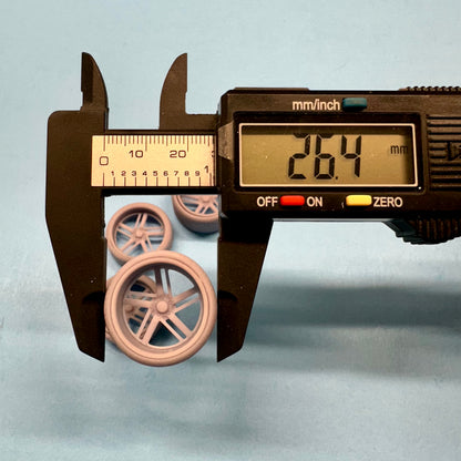 2 Raceline Sidewinder Custom Wheels and Tires Set 1/24 1/25
