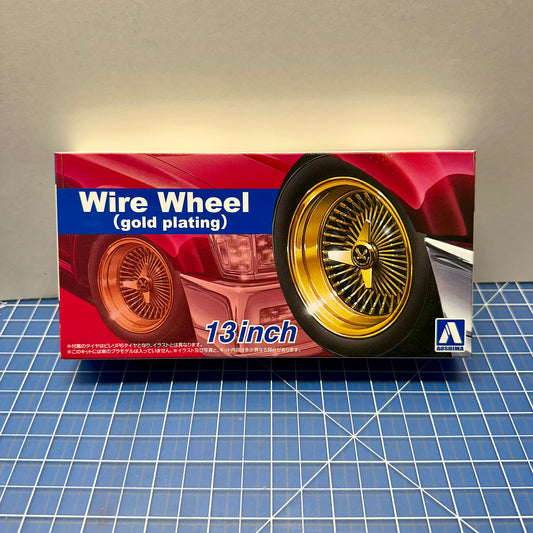 Wire Wheel Gold Plating Lowrider - Aoshima