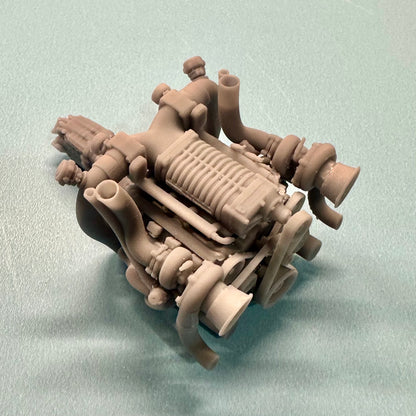 Toyota 1UZ FE Twin Turbo Supercharged Engine 1/25
