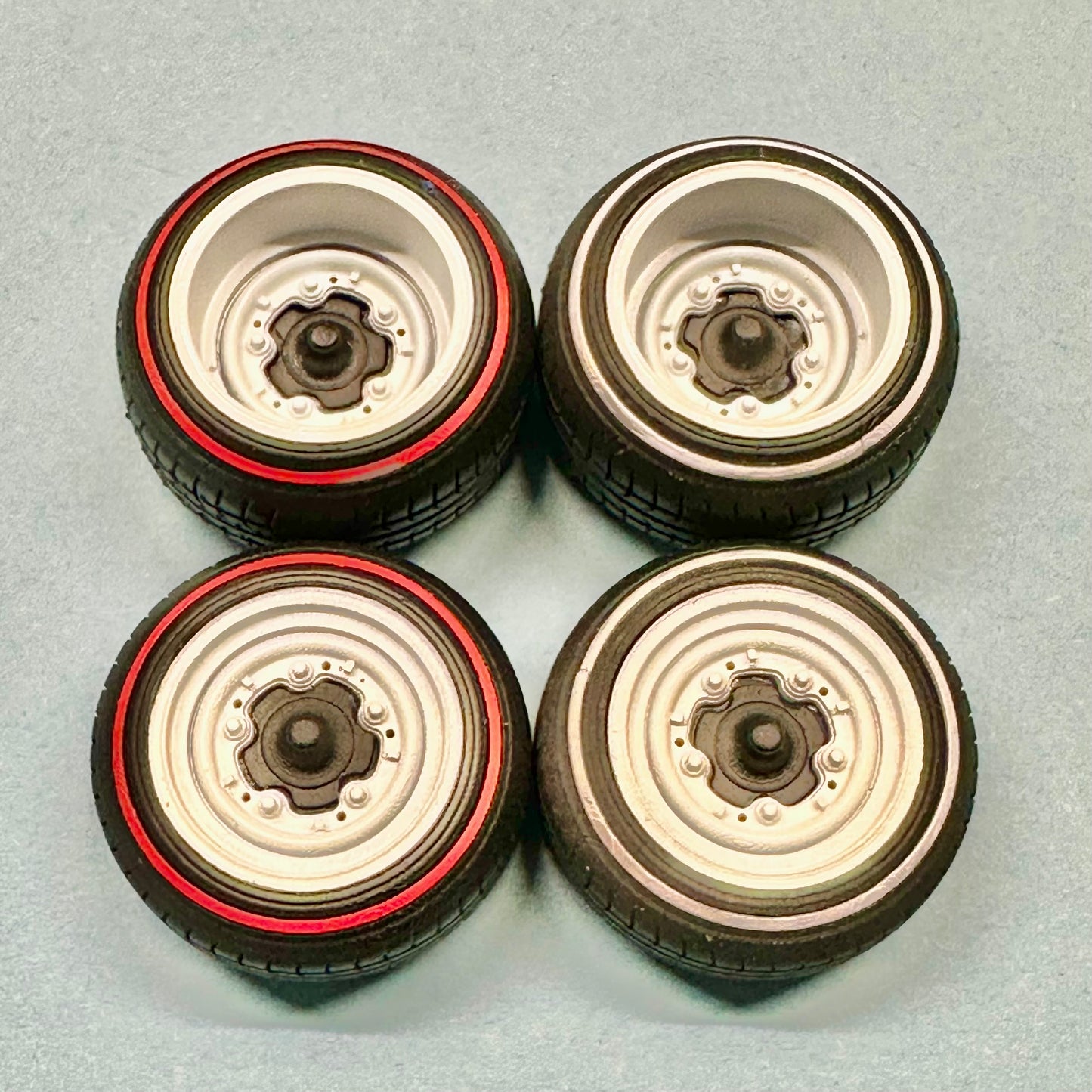 Custom VW OEM Wide Wheels and Tires Set 1/24 1/25