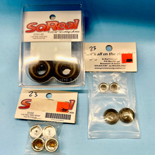 23 SoReal Concepts Drag Slicks w/ Weld wheels 1/24 1/25