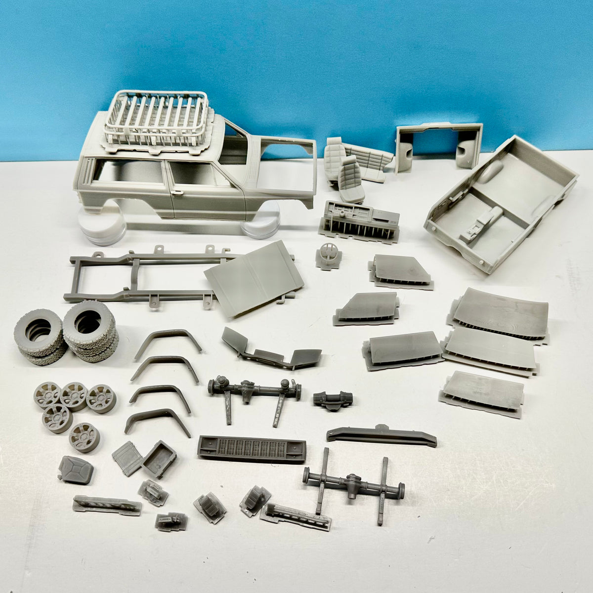 1984 Jeep Cherokee XJ 3D Printed Resin Model Kit KED