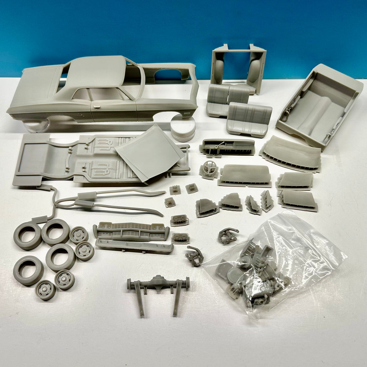 1968 Chevy Bel Air 3D Printed Resin Model Kit KED