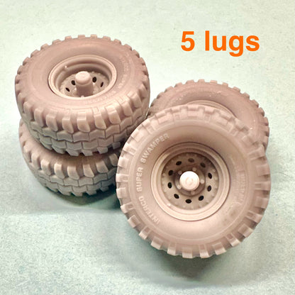 5 Lug Series 97 94 90 Wheels on Interco Super Swampers 1/25