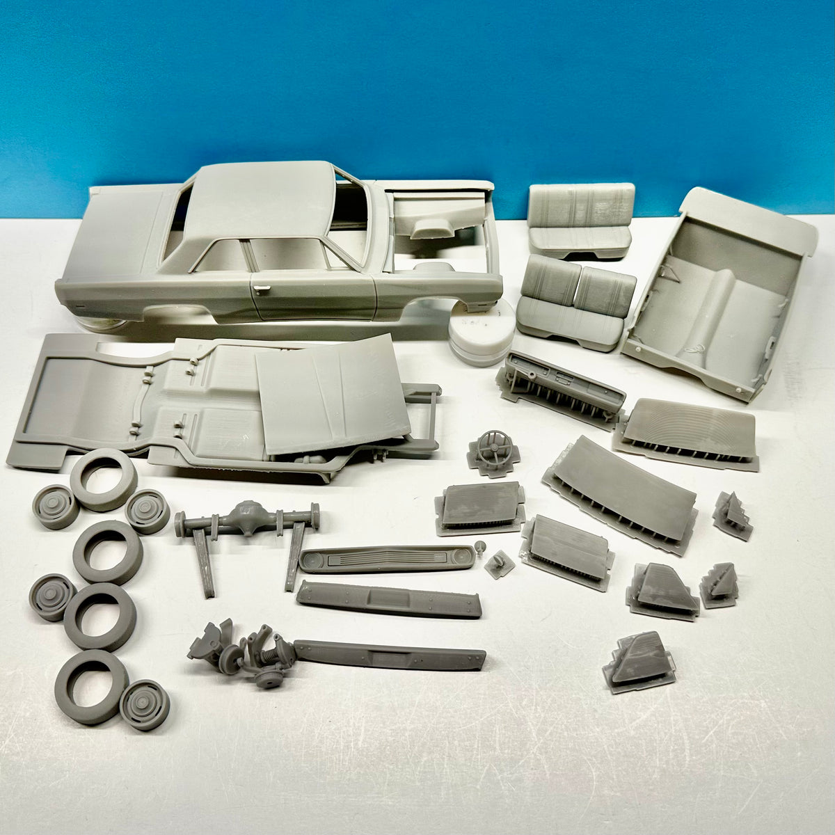 1970 Plymouth Valiant 2 Door 3D Printed Resin Model Kit KED