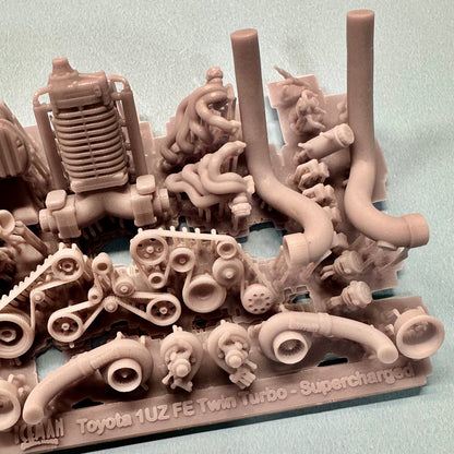 Toyota 1UZ FE Twin Turbo Supercharged Engine 1/25