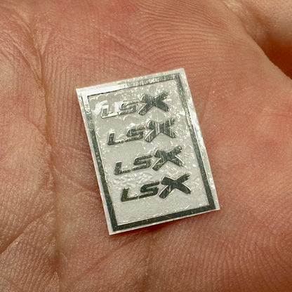 Set of LSX Chrome Decals Badges 1/24 1/25
