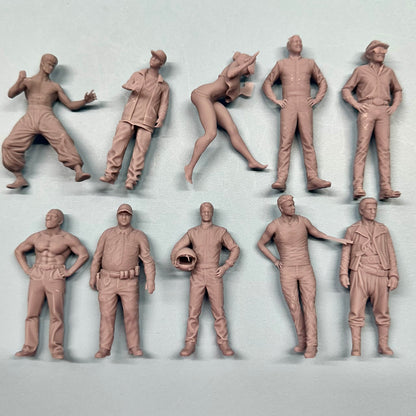 4 - Grab Bag of 10 Random Defective Figures 1/24 1/25