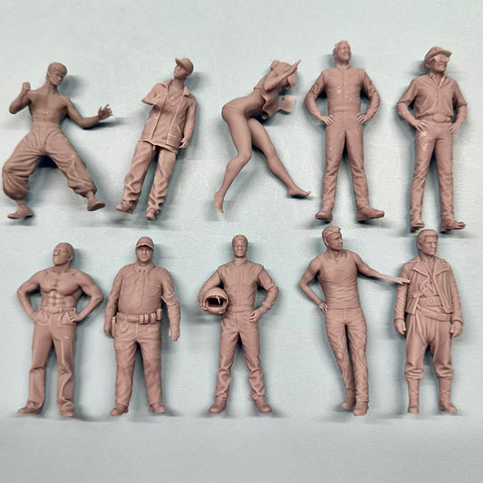 4 - Grab Bag of 10 Random Defective Figures 1/24 1/25