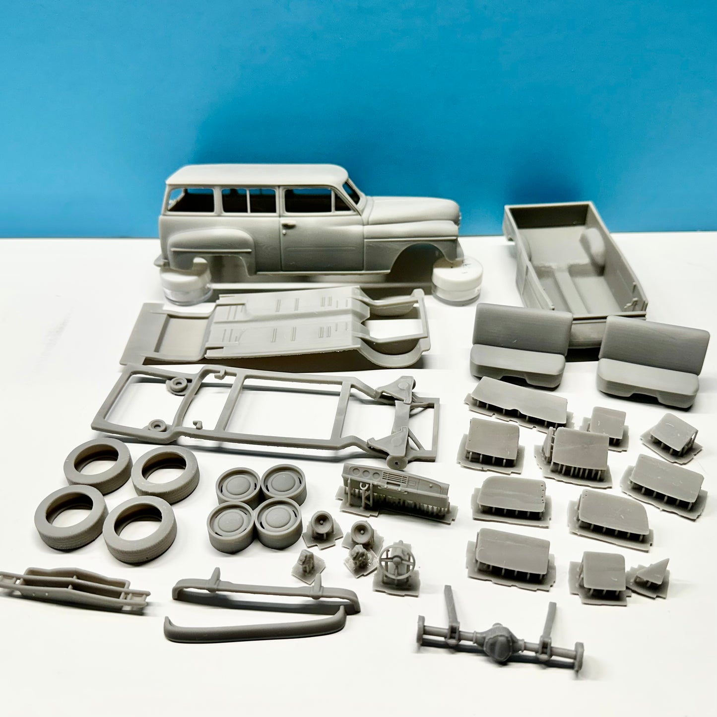 1950 Plymouth Suburban Wagon 3D Printed Resin Model Kit