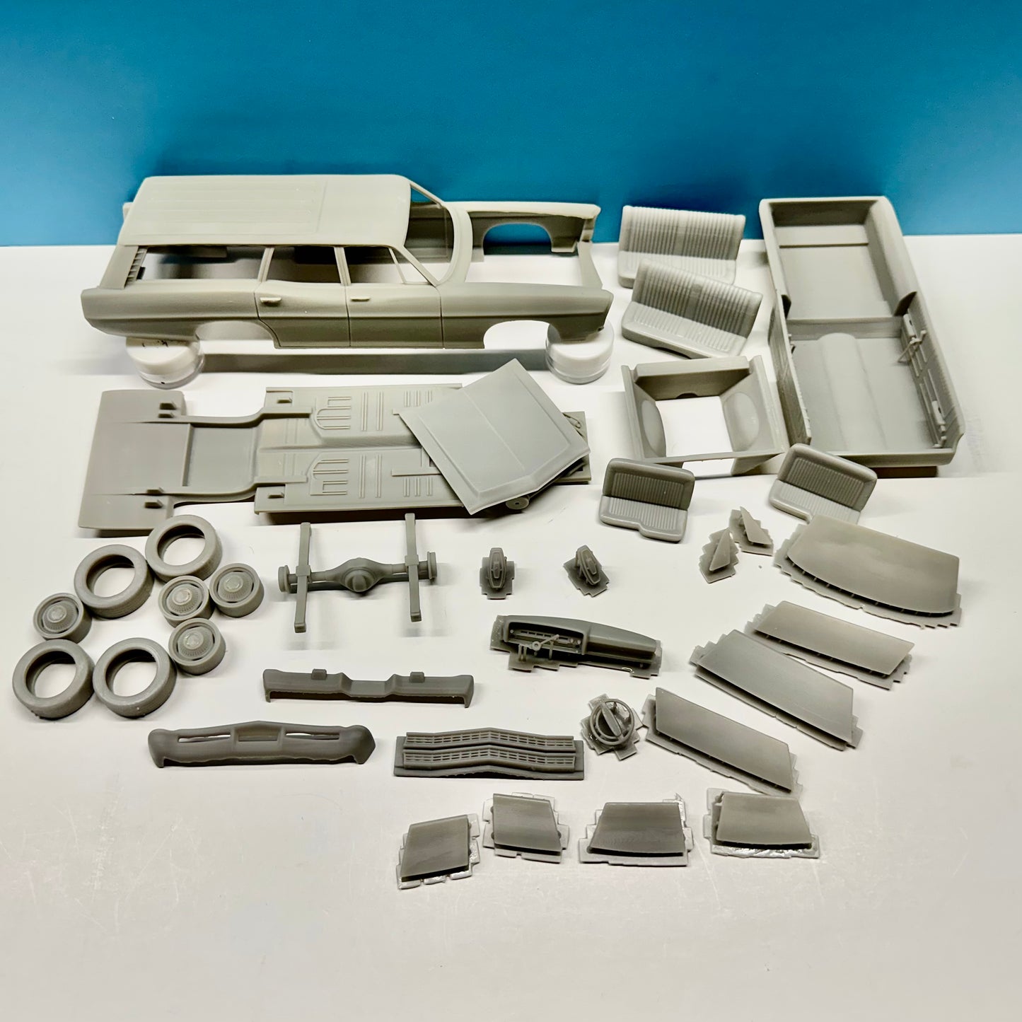 1967 Ford Country Squire Station Wagon 3D Printed Resin Model Kit