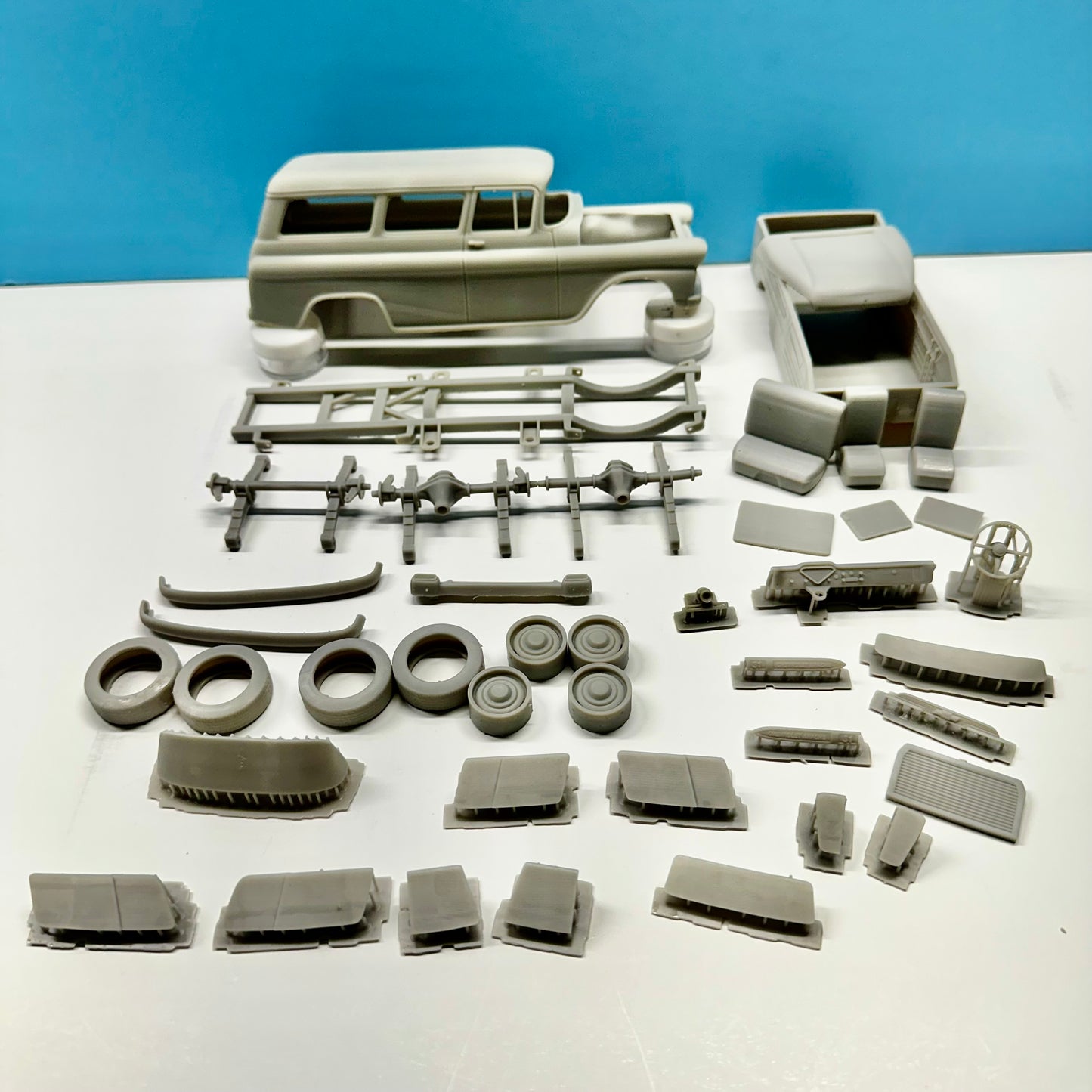 1959 Chevy Suburban 3D Printed Resin Model Kit