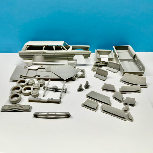 WOODGRAIN 1967 Ford Country Squire Station Wagon 3D Printed Resin Model Kit (Copy)