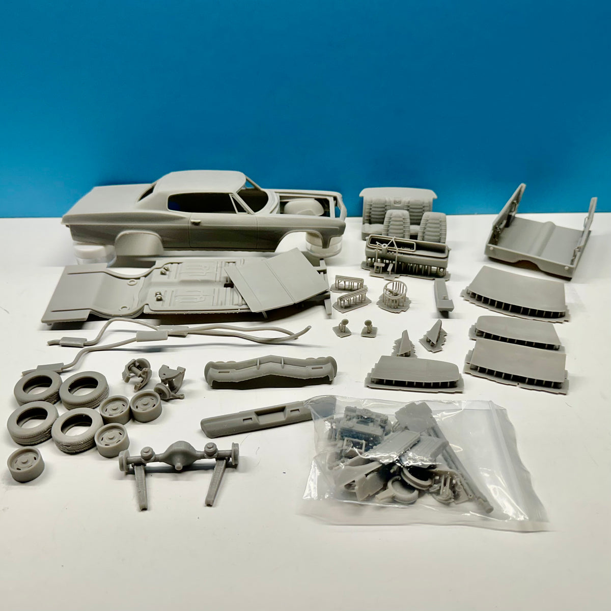 1966 Chevy Caprice 3D Printed Resin Model Kit KED