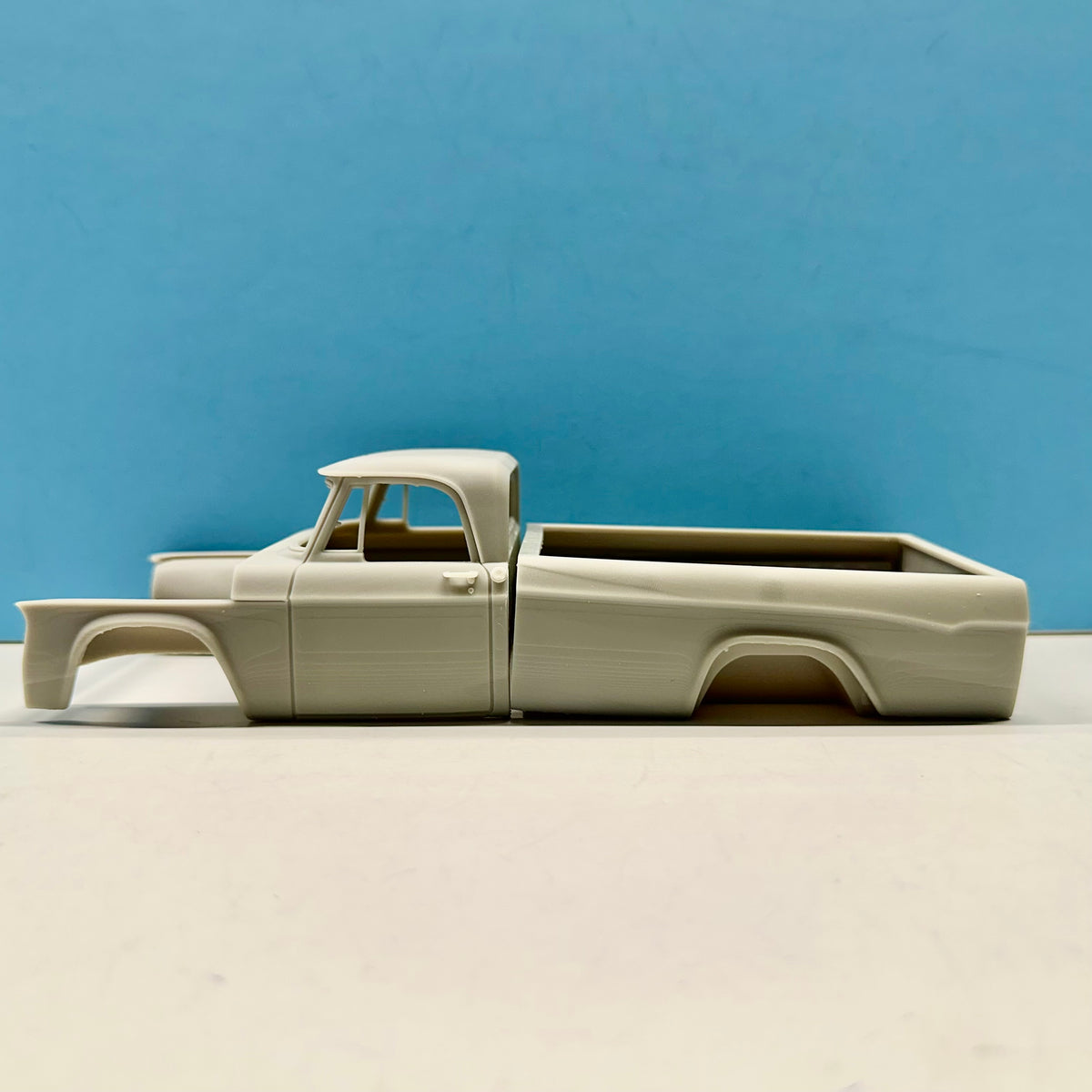 1967 Dodge D100 Pickup Truck Longbed 3D Printed Resin Model Kit KED