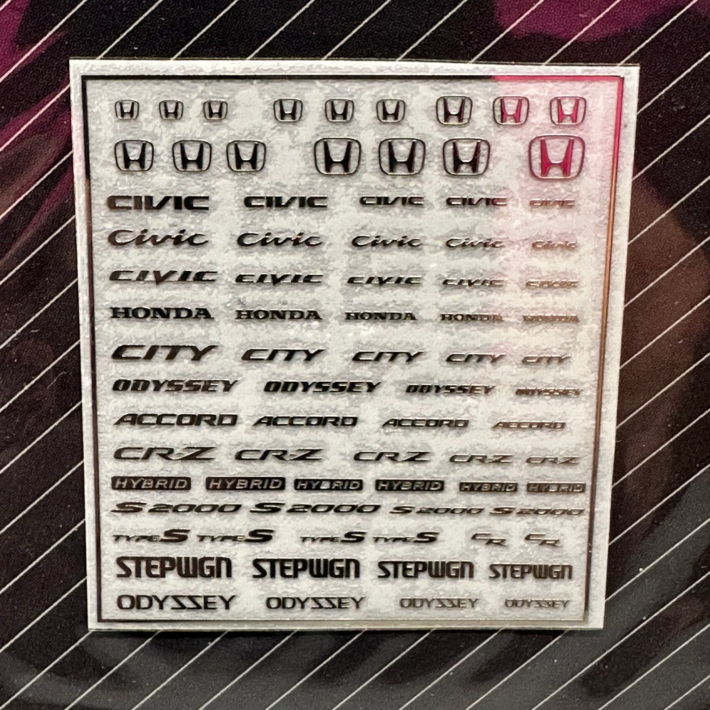 Chrome Honda Decals by Zoom-On