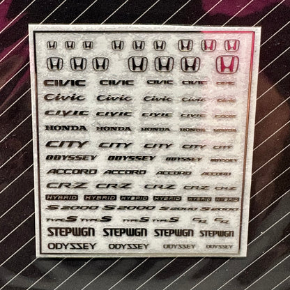 Chrome Honda Decals by Zoom-On