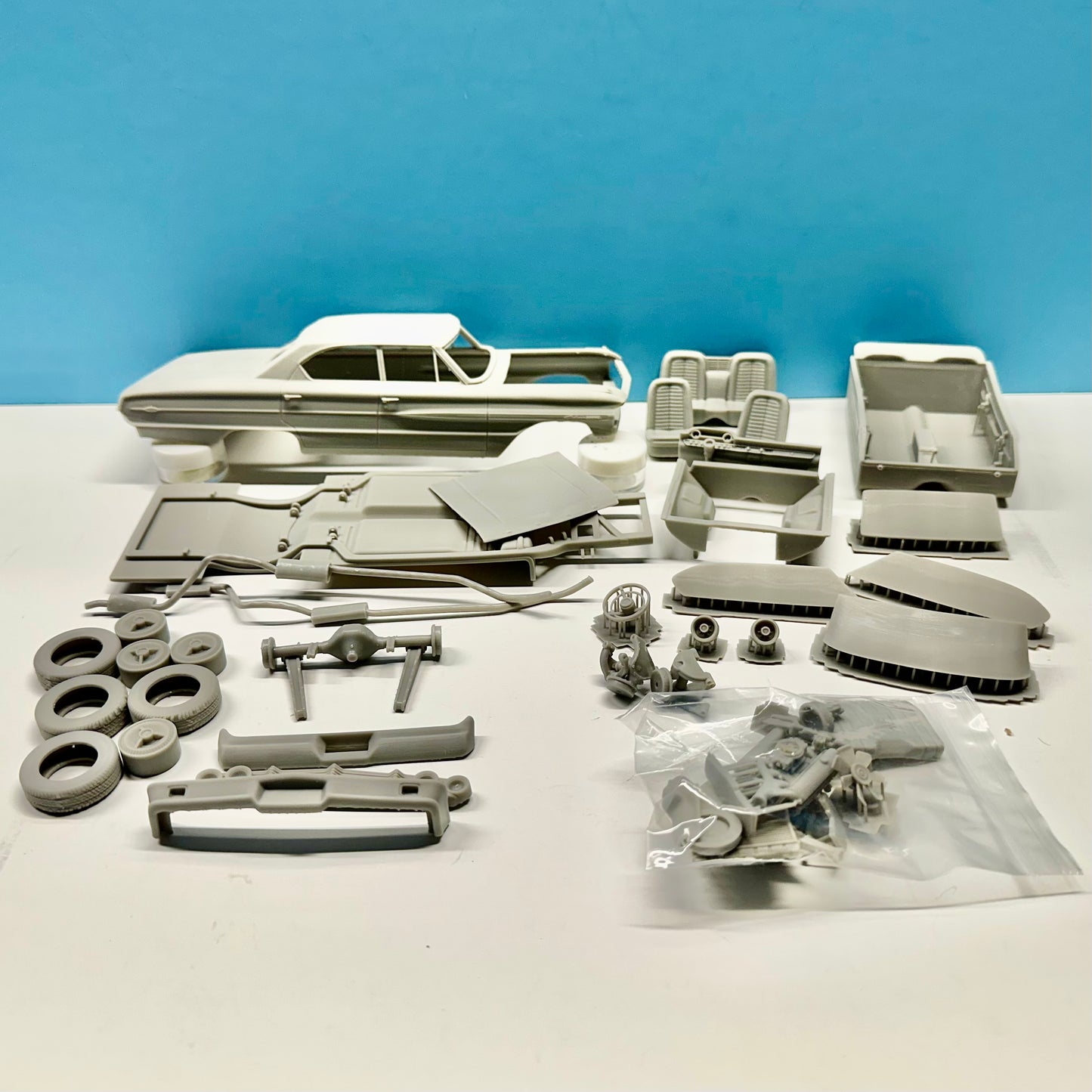 1964 Ford Galaxie 500 4 Door 3D Printed Resin Model Kit