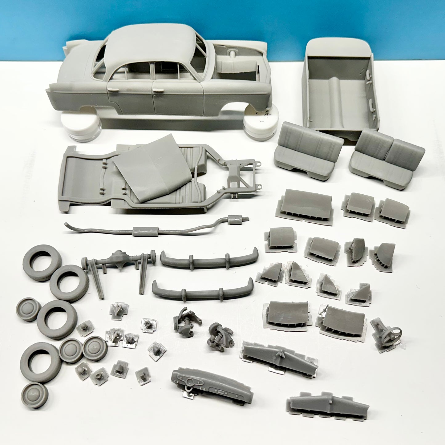 1952 Willys Aero Sedan 3D Printed Resin Model Kit