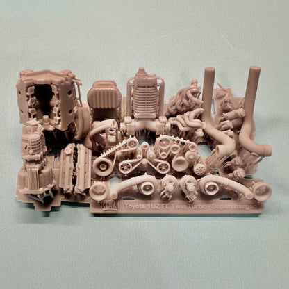 Toyota 1UZ FE Twin Turbo Supercharged Engine 1/25