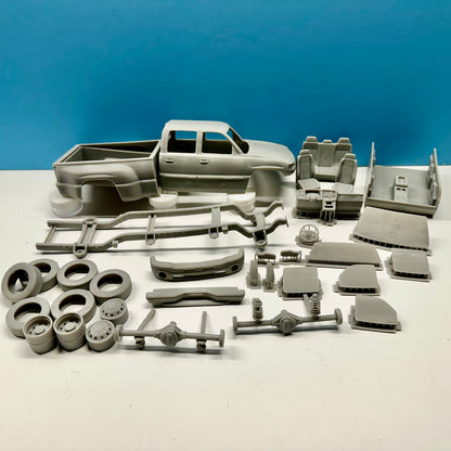2003 GMC Sierra 3500 Crew Cab Dually Pickup Truck 3D Printed Resin Model Kit KED