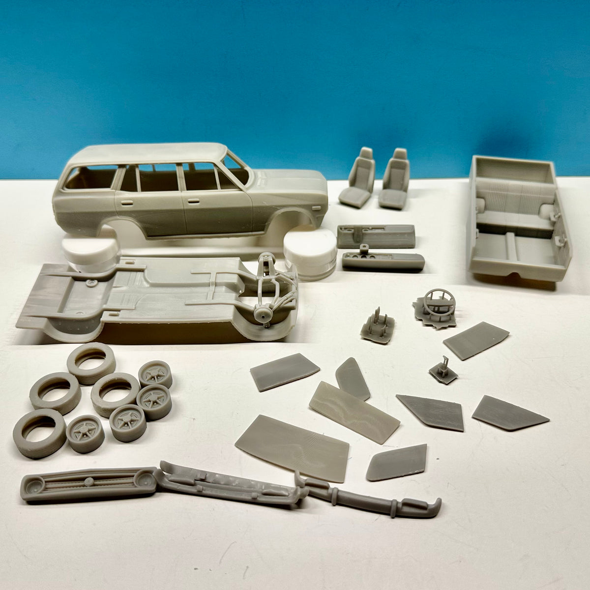 1972 Datsun Wagon 3D Printed Resin Model Kit KED
