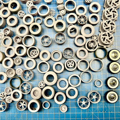 Lot 3 of Wheel and Tires 1/24 1/25